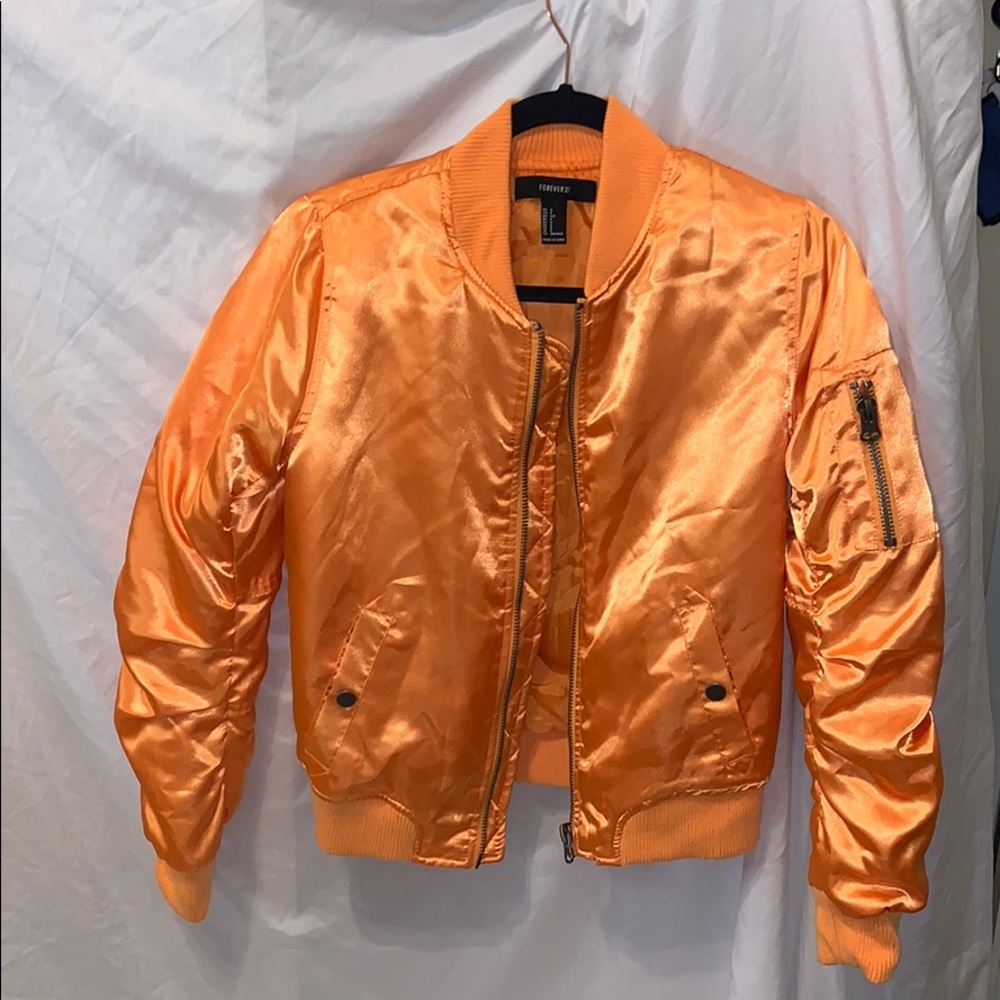 Orange Bomber Jacket